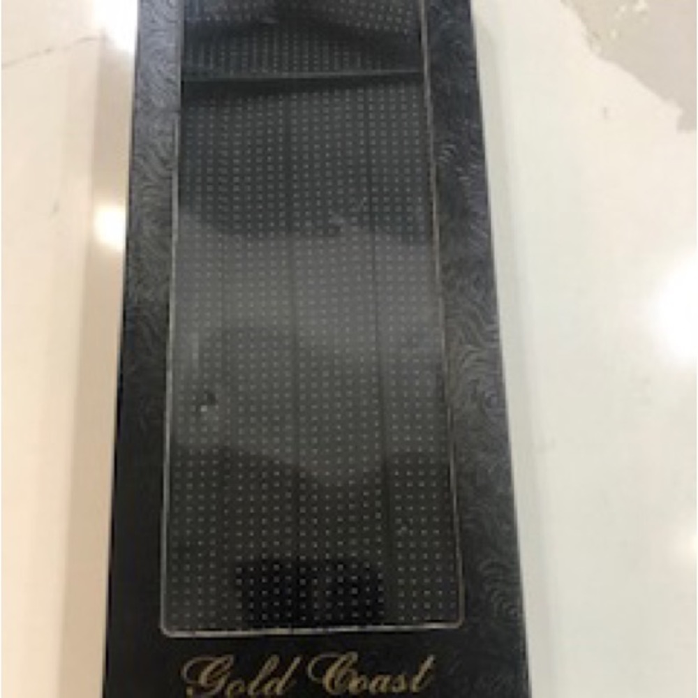 NWT Gold Coast boxed cummerbund, bow tie and hanky black satin small white dots